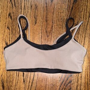Form Active Layered Bra - Walnut and Black